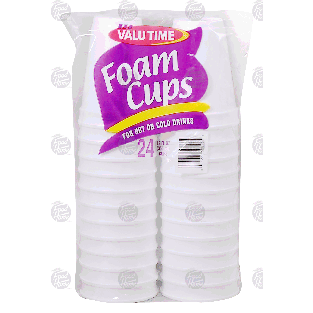 Valu Time  12 fl oz foam cups for hot or cold drinks  24ct