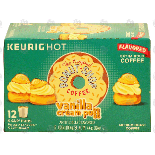 Keurig Hot Donut Shop; vanilla cream puff flavored medium roast 4.4-oz