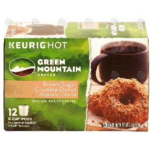 Keurig Hot Green Mountain Coffee; brown sugar crumble donut, med3.7-oz
