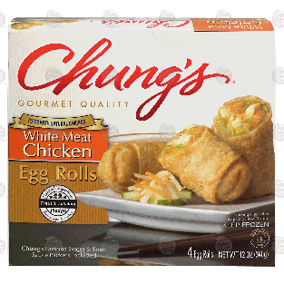 Chung's  egg rolls, white meat chicken, 4-count, sweet & sour sau12-oz