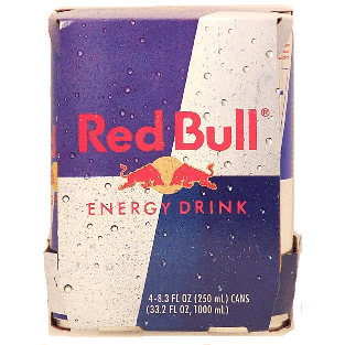 Red Bull  energy drink, lightly carbonated, 4-pack 1000ml