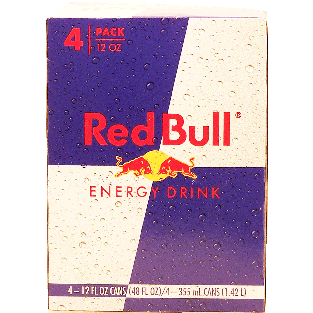 Red Bull  carbonated energy drink, 12-fl. oz. cans 4pk