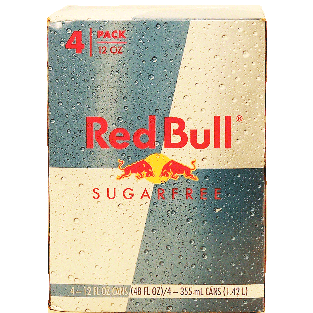 Red Bull  carbonated sugar free energy drink, 12-fl. oz. cans 4pk