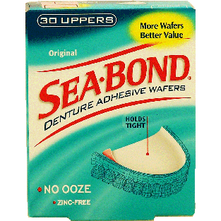 Sea-bond  denture adhesive seals, original, uppers, zinc-free  30ct