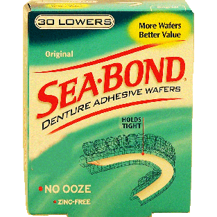 Sea-bond  denture adhesive seals, original, lowers, triple action, 30ct