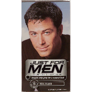 Just For Men  shampoo-in haircolor, real black 1ct