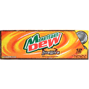Mountain Dew Live Wire Soda 12 Oz Fridge Mate 12pk