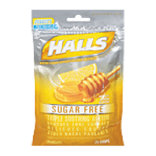 Halls Cough Suppressant honey-lemon sugar free menthol drops  25ct