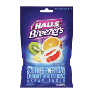 Halls Breezers tropical chill pectin throat drops  25ct