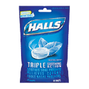 Halls  mentho-lyptus menthol drops, cough suppressant  30ct