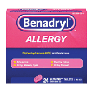 Benadryl Allergy Medicine ultratabs, 24 tablets  24ct
