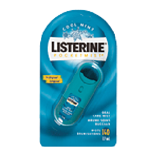 Listerine Pocket Mist oral care mist, cool mint, 140 doses  7.7ml