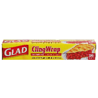 Glad Cling Wrap clear plastic wrap, 66-2/3 yds x 12 in  200sq ft