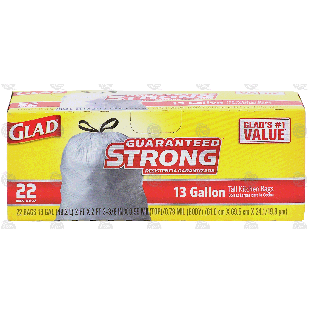 Glad  13 gallon tall kitchen bags  22ct