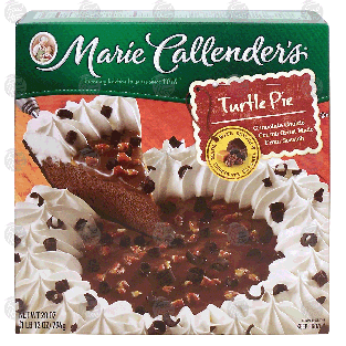 Marie Callender's  turtle pie made with chocolate, caramel and pe28-oz