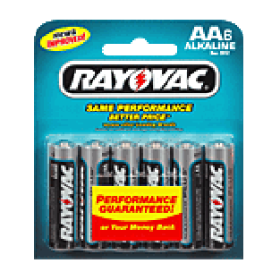 Rayovac Alkaline Batteries AA 6ct