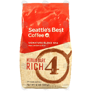 Seattle's Best  Level 4; medium-dark & rich ground coffee 12-oz