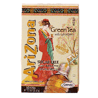 Arizona  green tea with ginseng, sugar free iced tea stix 10ct