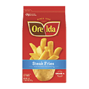 Ore-Ida  steak fries, thick-cut french fried potatoes 28-oz
