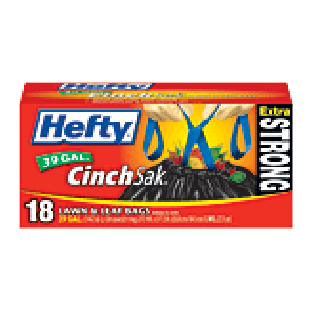 Hefty Extra Strong lawn & leaf, extra large trash drawstring bags, 18ct
