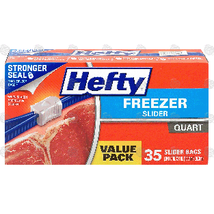 Hefty  quart size slider bags, 7 in x 8 in  35ct