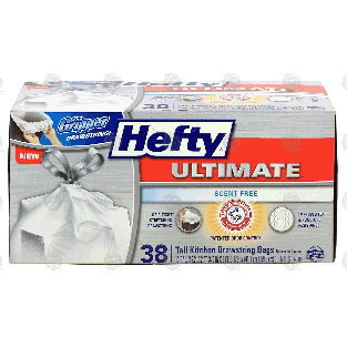 Hefty Ultimate tall kitchen drawstring bags, scent free, 13 gal  38ct