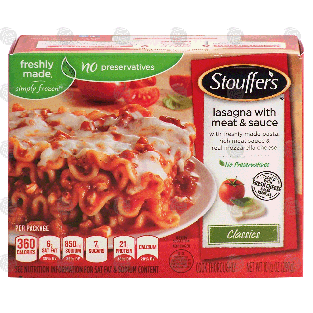 Stouffer's Classics lasagna with meat sauce 10.5-oz