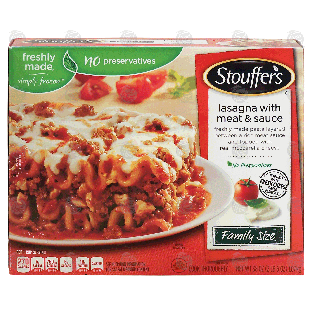 Stouffer's Family Size lasagna w/ meat & sauce 38-oz