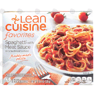 Stouffer's Lean Cuisine favorites; spaghetti with meat sauce wi11.5-oz