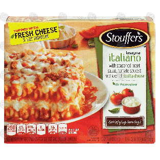 Stouffer's  lasagna italiano; with seasoned meat sauce, tomat19.125-oz