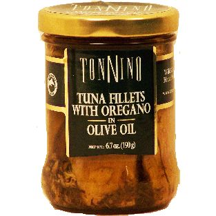 Tonnino  tuna fillets with oregano in olive oil, wild caught, han6.7oz