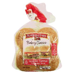 Pepperidge Farm Bakery Classics sesame topped hamburger buns, 8-co15oz