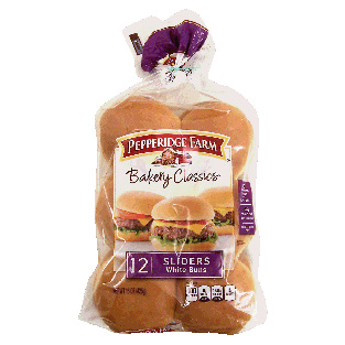 Pepperidge Farm Bakery Classics sliders, white buns, 12-count 15oz