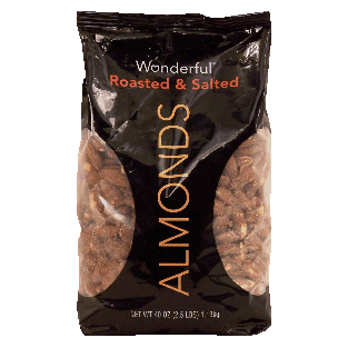 Wonderful  roasted & salted almonds 40oz