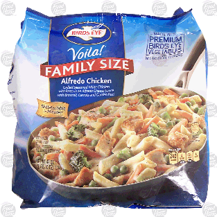 Birds Eye Voila! family size; alfredo chicken w/ broccoli, carrot42-oz