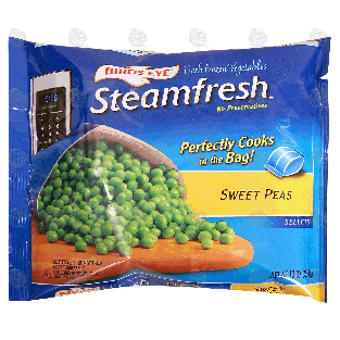 Birds Eye Steamfresh sweet peas, cooks in bag 10-oz