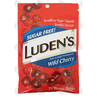 Luden's  sugar free, pectin lozenge/oral demulcent, wild cherry th 25ct