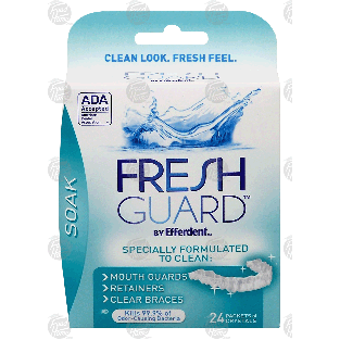 Efferdent Fresh Guard soak, specially formulated to clean mouth gu 24ct