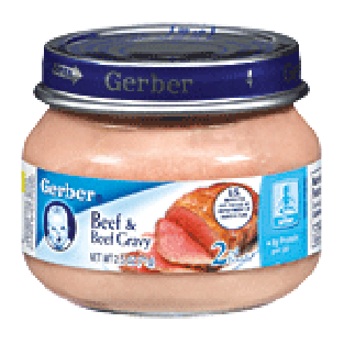 Gerber 2nd Foods Baby Foods  Beef & Beef Gravy  2.5oz