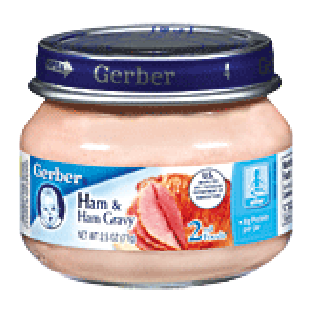 Gerber 2nd Foods Baby Foods  Ham & Ham Gravy  2.5oz