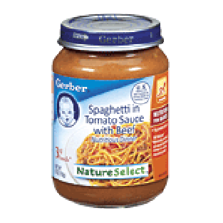 Gerber 3rd Foods Baby Foods  Spaghetti In Tomato Sauce w/Beef Dinne6oz