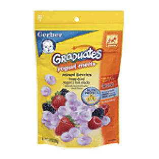 Gerber Graduates Yogurt Melts mixed berry, freeze-dried whipped yog1oz