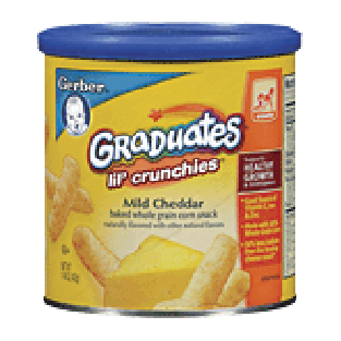 Gerber Graduates Baked Corn Snack Lil' Crunchies Mild Cheddar 1.48oz