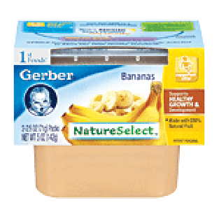 Gerber 1st Foods Baby Foods  Bananas 2.5 Oz 2pk