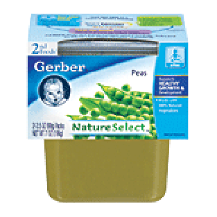 Gerber 2nd Foods Baby Food Peas 3.5 Oz 2pk