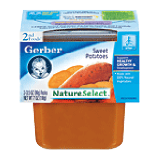 Gerber 2nd Foods Baby Food Sweet Potatoes 3.5 Oz 2pk