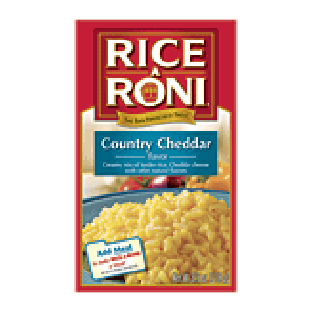 Rice-a-roni Cheesy Pleasers country cheddar, rice with cheddar ch6.3oz