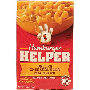 Betty Crocker Hamburger Helper deluxe cheeseburger macaroni, you 5.5oz