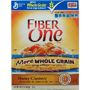 General Mills Fiber One lightly sweetened whole grain flakes wi14.25oz