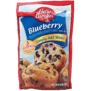 Betty Crocker  blueberry muffin mix, simply add water 6.5oz